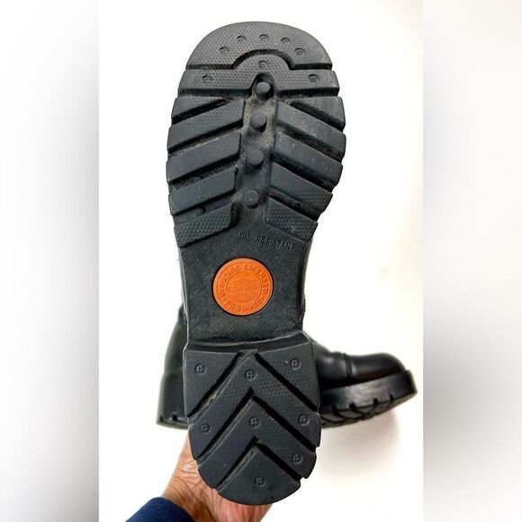 Harley Davidson Amherst Leather Double Zip Chunky Heel Ankle Boots - Picture 10 of 10